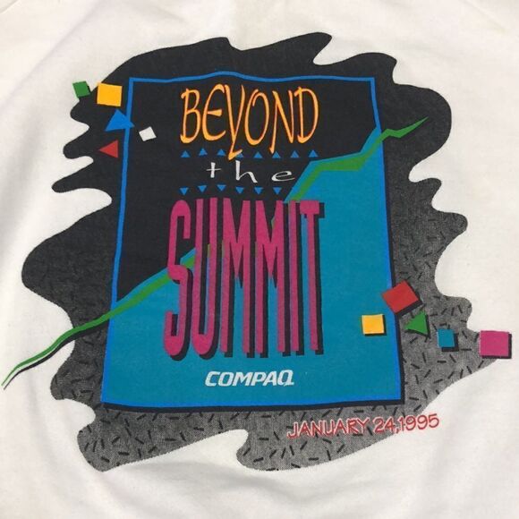 Vintage 90’s Crewneck Sweater Compaq Computers “Beyond The Summit” 1995 - Picture 3 of 6